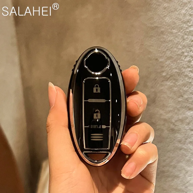 

Full Cover Soft TPU Car Key Case For Nissan Tidda Livida X-Trail T31 T32 Qashqai March Juke Keyless Protection Auto Accessories