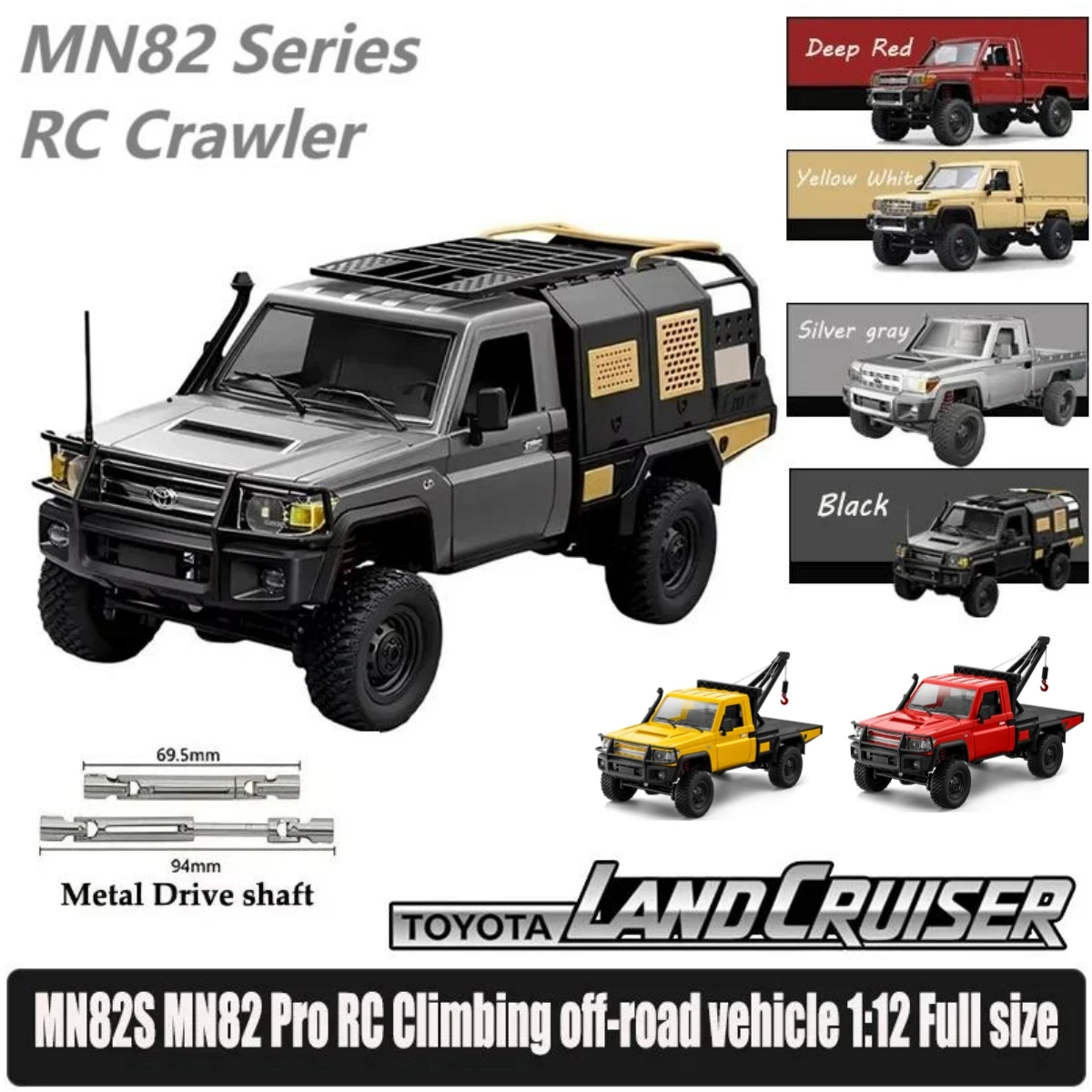 1:12 RC Crawler MN82 PRO MN82S MN82T 2.4G 4WD RC Car Model 280