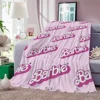 Barbie Oversized Blanket Throw Thick Blanket for Winter Knitted Plaid Bed Blankets and Throws Fluffy Soft Blankets Characters 1