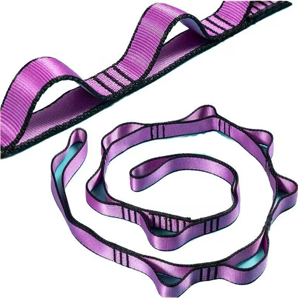 Cinghia Per Amaca Yoga 200 Cm - Band Per Stretching, Pilates E Fitness | Regolabile A 8 Livelli - Foto 1