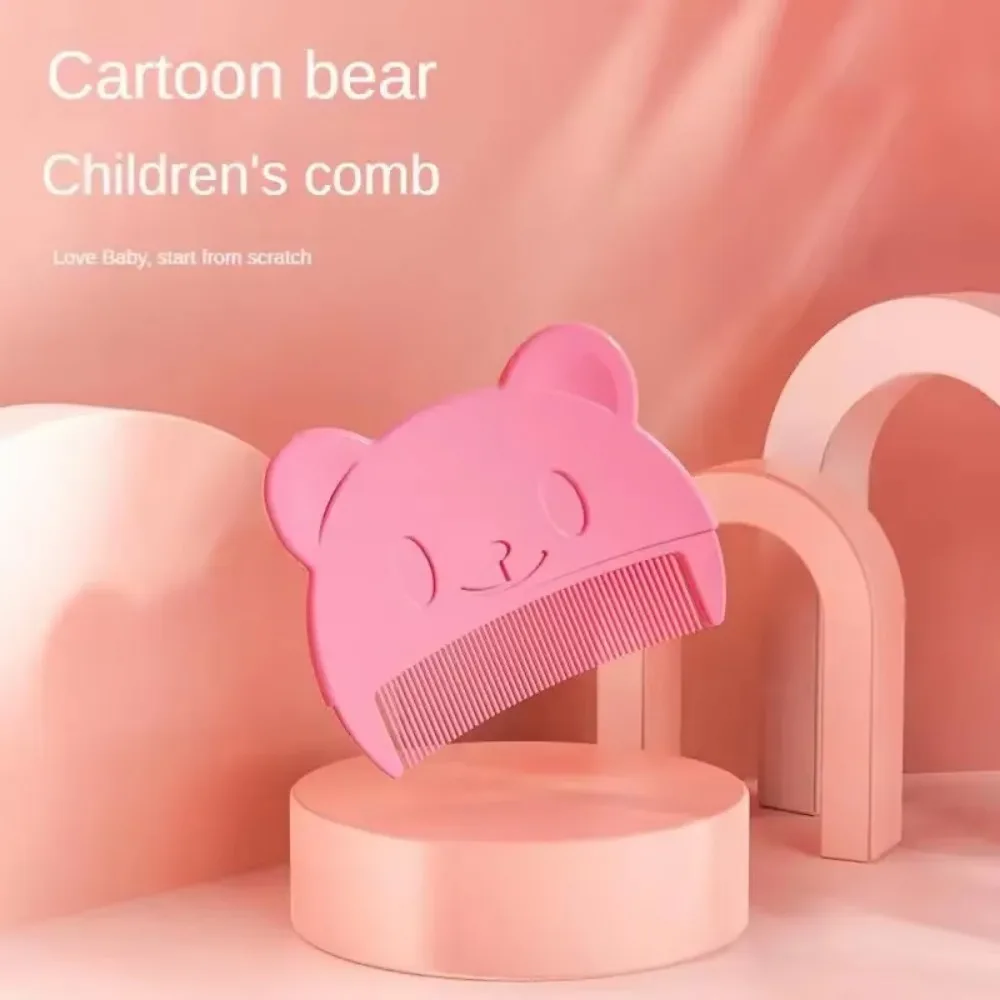 1pcs children cute comb baby girl boy no harm to the scalp kids hair comb little bear animal kid hair accessories scalp cleaner