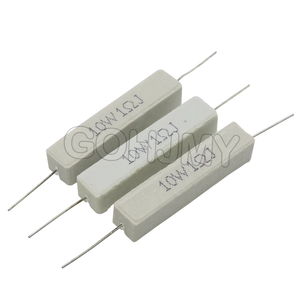 10PCS 10W Cement resistance 0.1 ~ 10k ohm 0.22 0.33 0.33R 1R 2R 8R 10R 15R 47R 100R 1 10 25 47 100 1K 2K 10K ohm Cement resistor