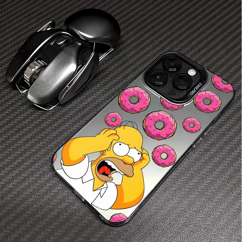 The Simpsons Donut Silicone Phone Case - Vibrant Colorful Design