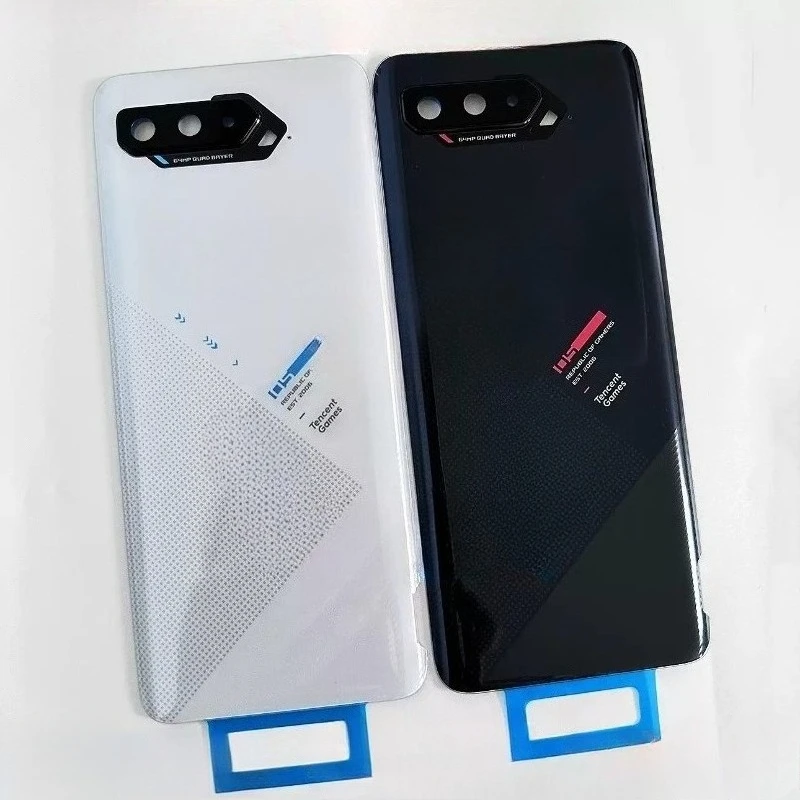 Asus ROG Phone 5 ZS673KS용 Rog 백 커버, 후면 배터리 커버 하우징, 카메라 프레임, 유리 렌즈