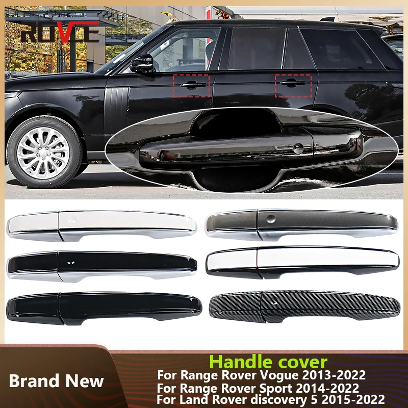 

ROVCE Door Handle Decoration Cover Trim For Range Rover Vogue L405 2013-2022 /Sport 2014-2022 /Discovery 5 17-23 Replacement