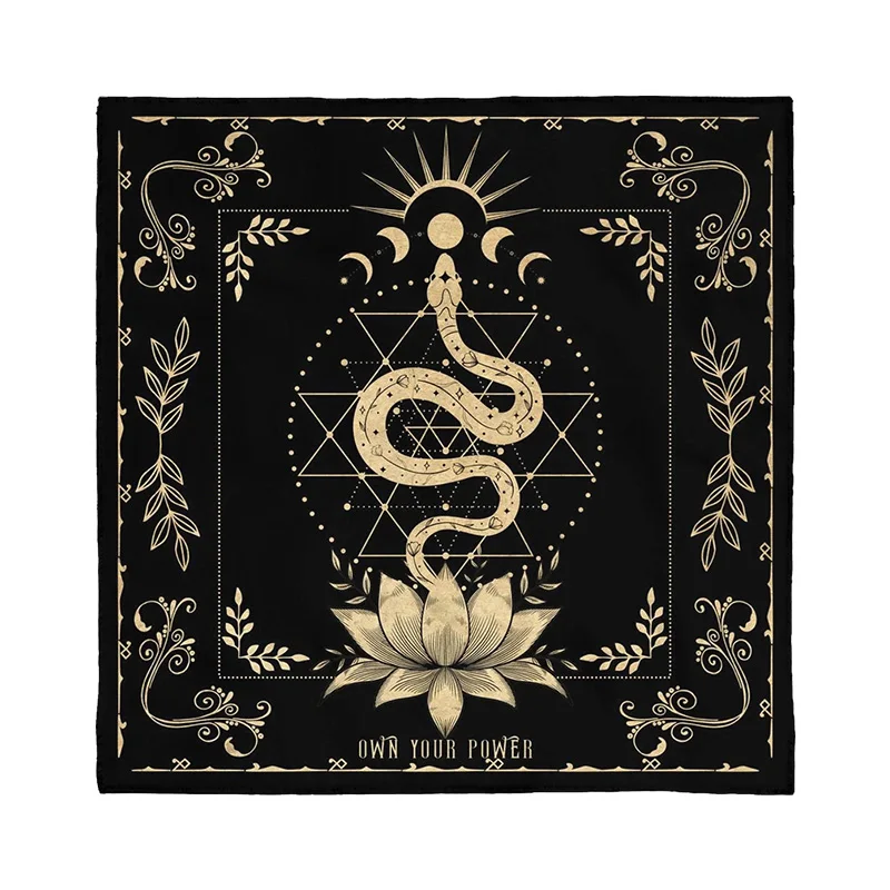 Own Your Power Altar Cloth moon phase snake Tarot Cloth for Spread Tarot Reading Cloth Tarot Spread Cloth Witch Wiccan homeDecor 6