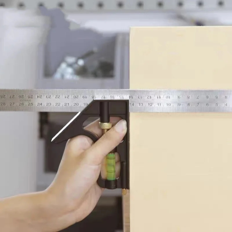 Rapporteur-règle Réglable 30,5 Cm En Acier Inox - Outil De Mesure Multi-angles Pour Bricolage Et Professionnels