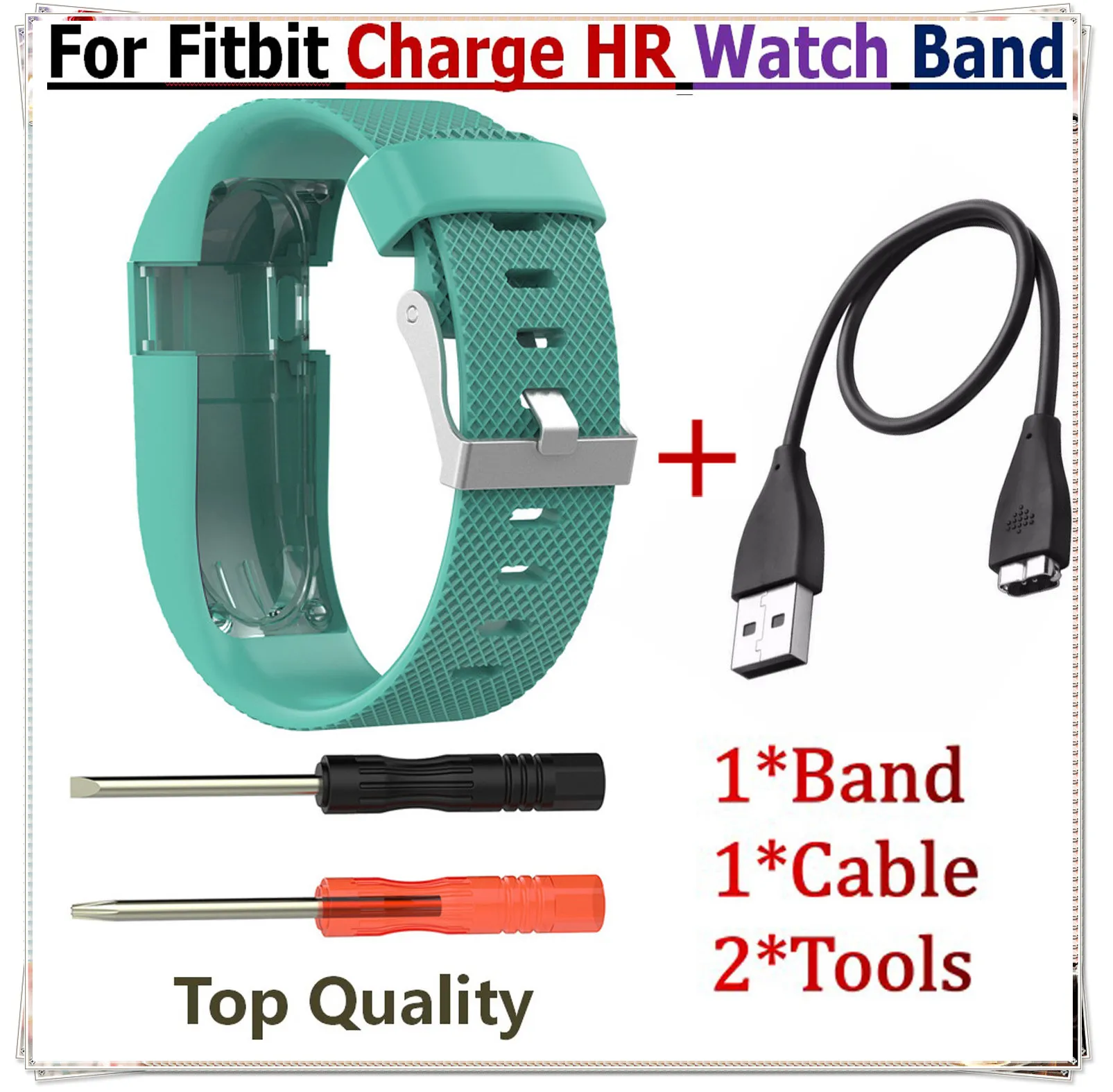 2 In1 Wrist Band Strap for Fitbit Charge HR Smart bracelet Charging usb Cable Charger for Fitbit