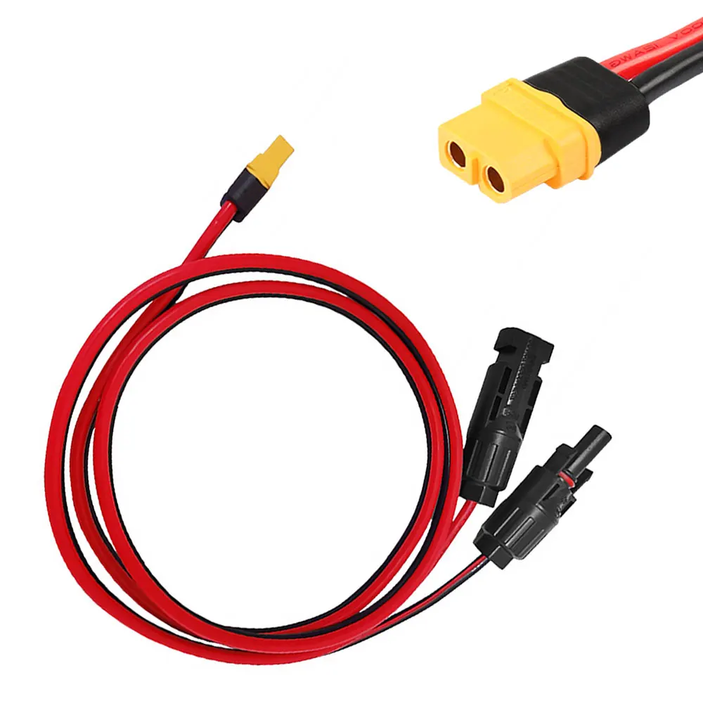 0.6M/1.5M/3MXT60AdaptertoFemalePlugSolarConnectorChargeExtensionCable12AWGWireForPowerStationSolarGenerator-AliExpress