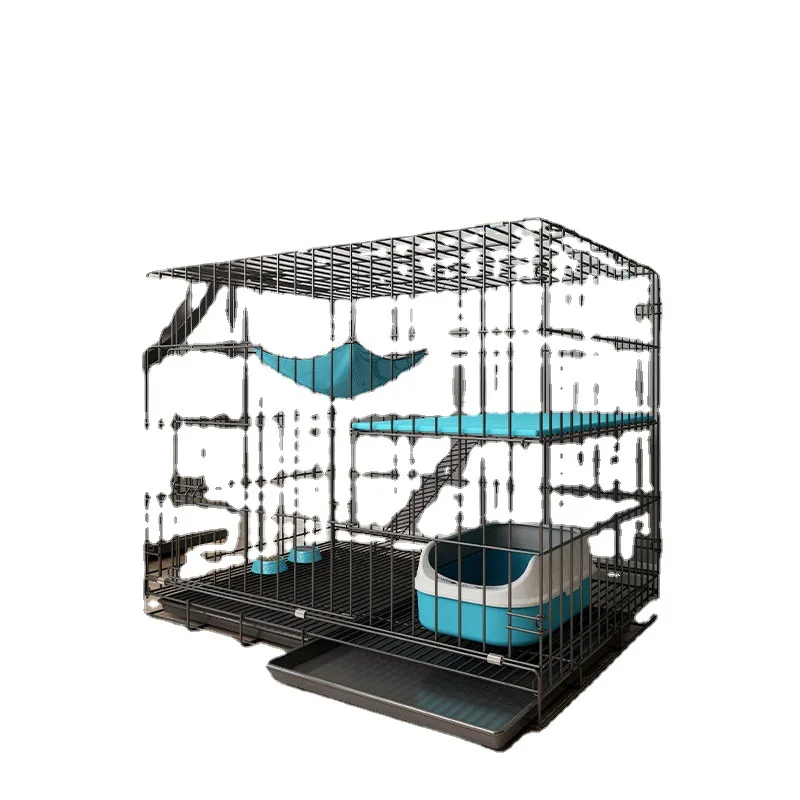 

Cat Cage, Household Indoor Free Space With Toilet, Foldable And Convenient To Go Out, Two Or Three-Story Cat Villa