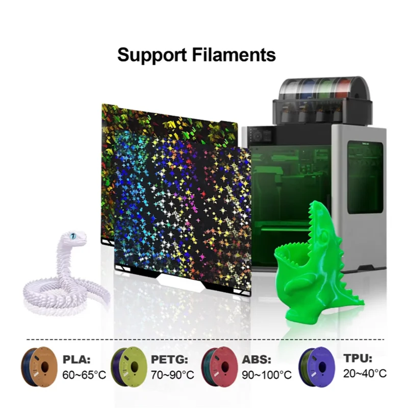 Bambu Lab H2D 빌드 플레이트용 A96Z 양면 스무스 PEF 플레이트 스프링 스틸 시트 H2D 부품 히트 베드 3D 프린터 부품