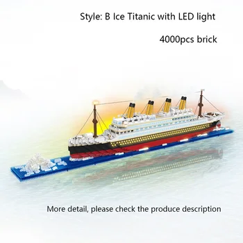 KNEW BUILT Titanic 3D Plastic Model Ship Building Blocks for Adults Micro Mini Bricks Toys Kits Assemble Cruise Boat Kids Gift 5