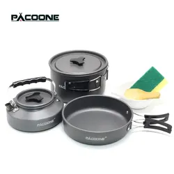 Portable Camping Cookware Kit - Outdoor Cooking Essentials Set (WHITE)