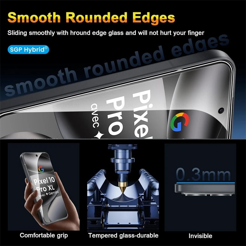 Premium 6-in-1 9H Tempered Glass Screen Protector and Case Combo
