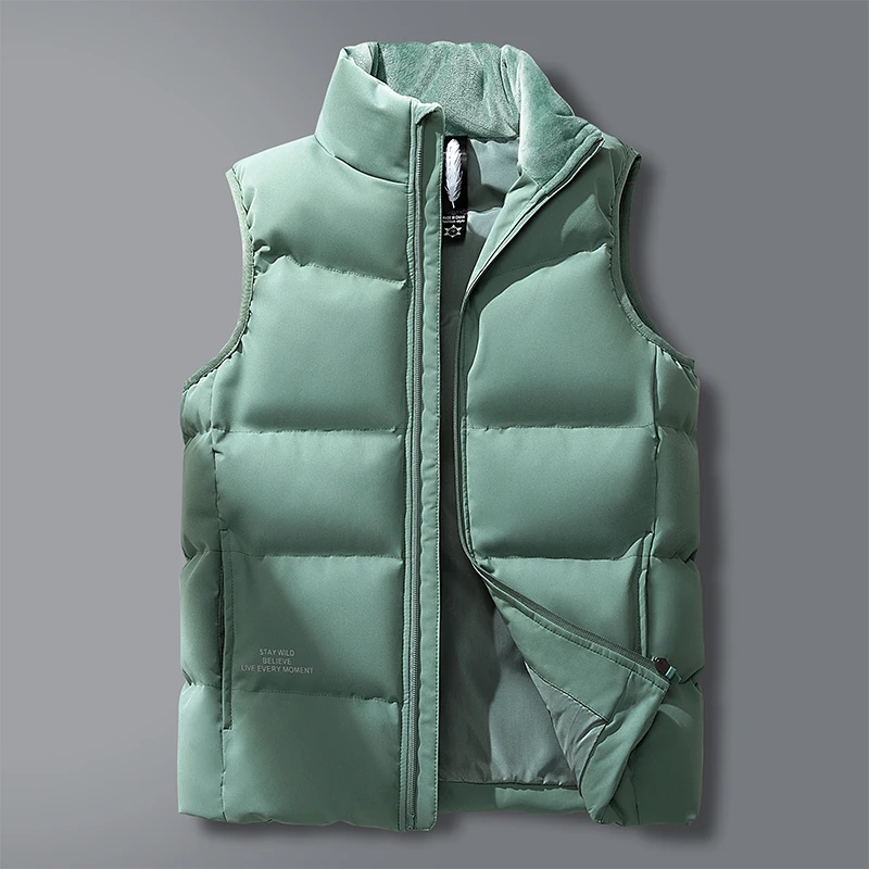 

Fashion Men Women Autumn 2023 Stand Collar Elegant Down Waistcoats Warm Outerwear Casual Sleeveless Winter Pockets Couple Vests