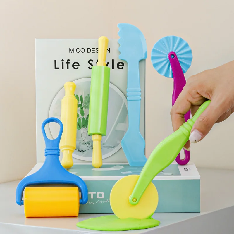 6-Piece Colorful Clay Tool Dough Tool Rolling Clay Roll Knife Dough Mold Hob Craft polymer clay tools pottery sculpting tools clay sculpting tools pottery tools clay craft tool