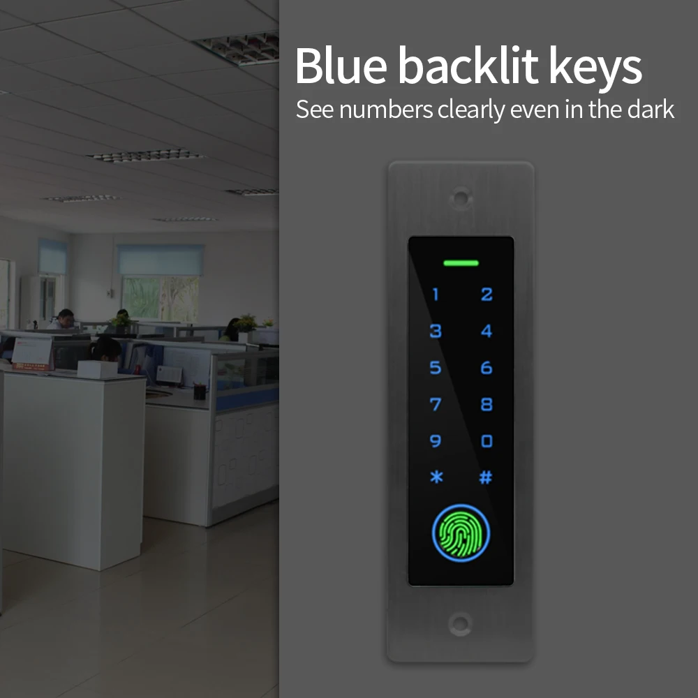 Tuya Bluetooth Waterproof Metal Fingerprint Access Control Keypad Embedded Controller Security Protection Door Opener