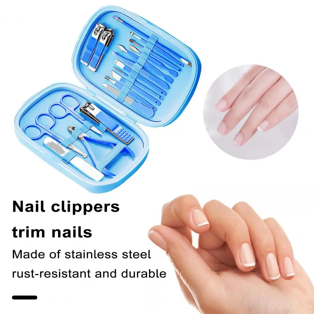 

Manicure Set Stainless Steel Multi-purpose Manicure Kit Stylish Nail Clippers Set with Shelling Spoon Nose Hair Cut Nail