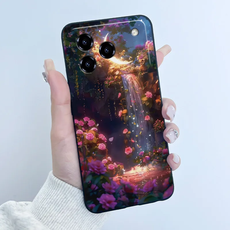 Cute Love Rabbit Cartoon Black Soft Silicone Protective Phone Case