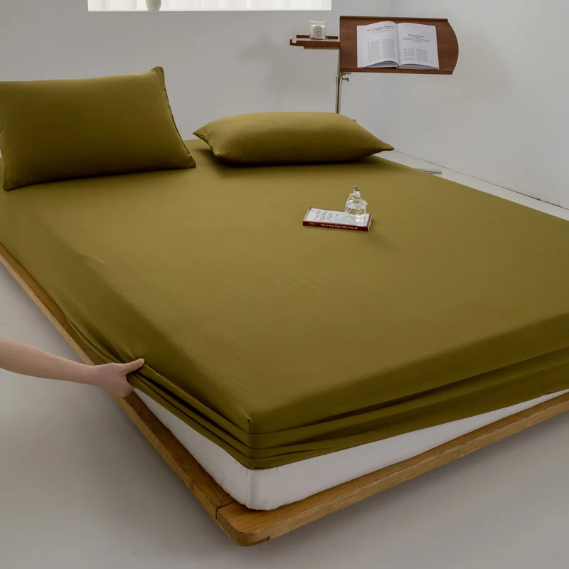 Luxurious Soft Cotton Fitted Bed Sheet with Elastic Band - Premium Mattress Cover