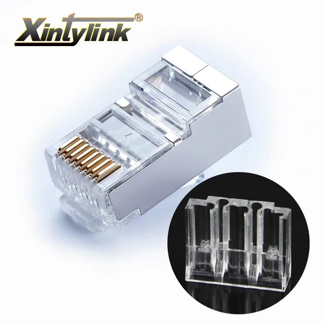 Xintylink – connecteur rj45 cat6 50U/6U câble ethernet rg45, fiche cat5e  utp 8P8C rj 45 cat 6, réseau modulaire lan jack cat5 keystone - AliExpress