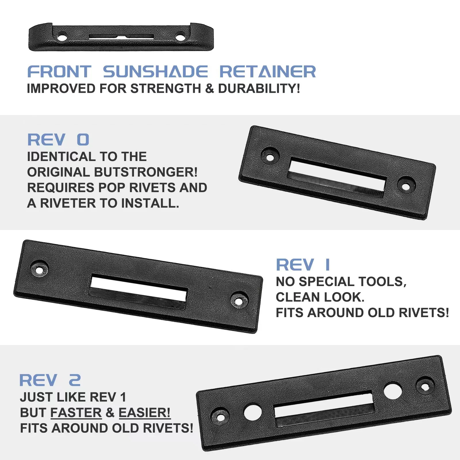 Front Moonroof Latch, For GM F Retainer 84691055 For Chevy Traverse, GMC Acadia, Enclave