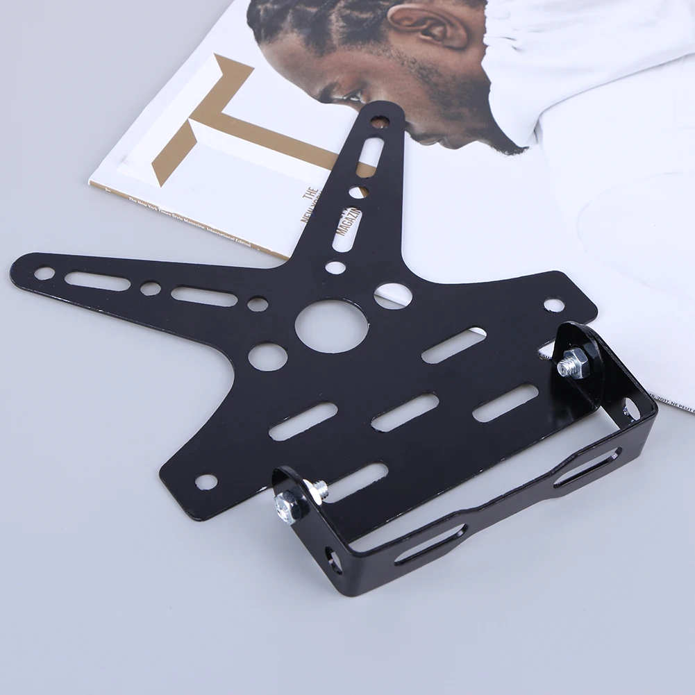 오토바이 번호판 홀더 알루미늄 합금 오토바이 번호판 마운트 브래킷 조절 가능한 번호판 프레임 번호판 커버