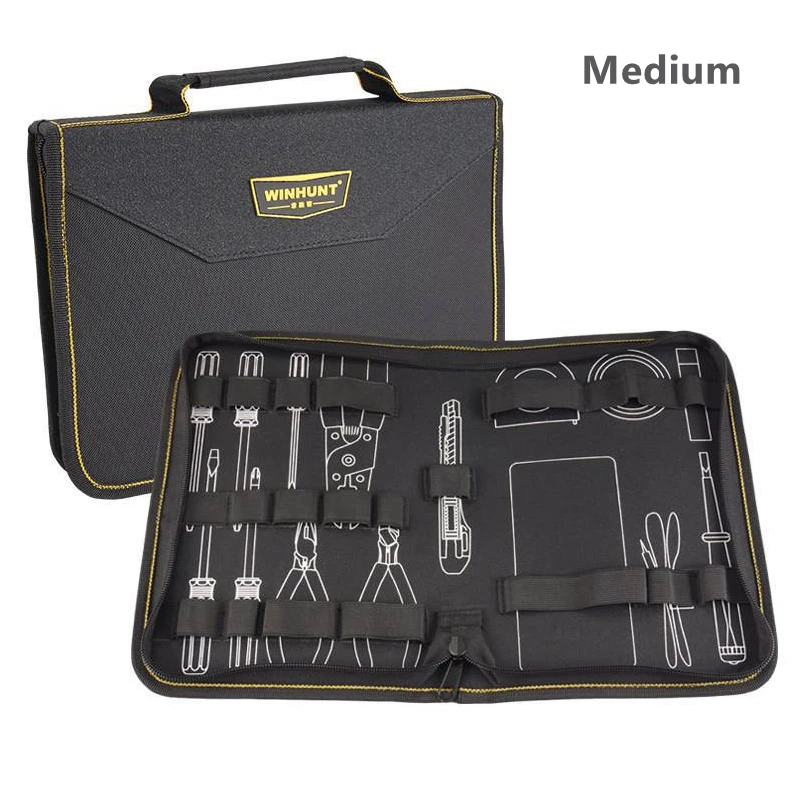2025 New Repair Tool Bag Oxford Cloth Electrician Bag, Pliers Wrench Multimeter Storage Bag Multi-pocket Waterproof Storage Bags