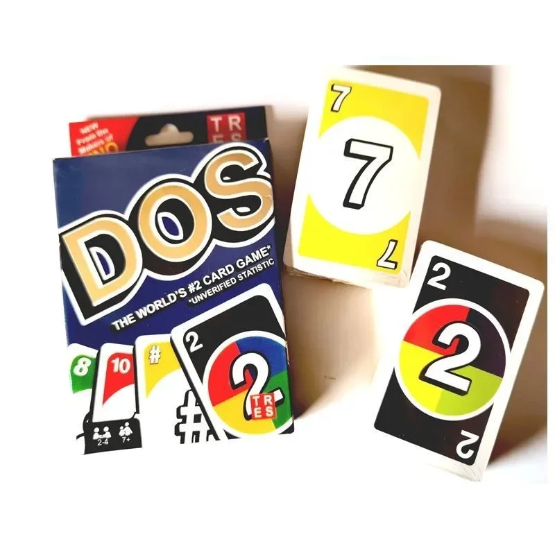 Mattel UNO DOS Family Multiplayer Card Game Entertainment High Fun Poker Party Games Playing Cards UNO Kids Toys