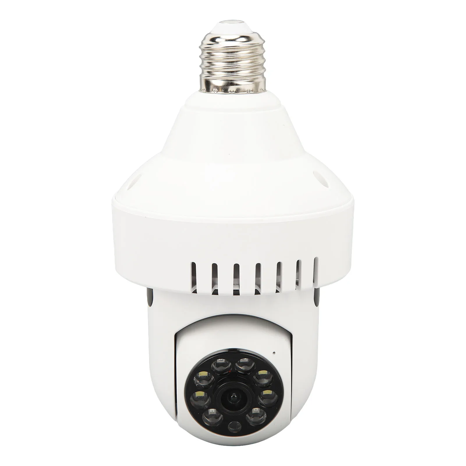 Outdoor WiFi Light Bulb Security Camera 2 Way Audio 110‑240V Light Bulb Security Camera with Smoke Detector for Home