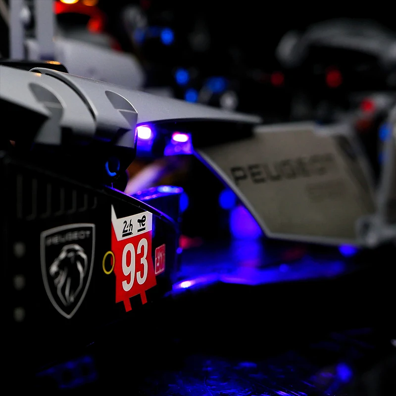 DIY RC LED Light Kit For LEGO 42156 PEUGEOT 9X8 24H Hybrid Hypercar   (Only LED Light,Without Blocks Model) 5
