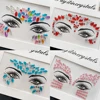 5Pcs Colourful Kids Makeup Face Stickers Crystal Diamonds Gemstones Girls Women Holiday Glitter Party Adhesive Eye Face Tattoos* 5