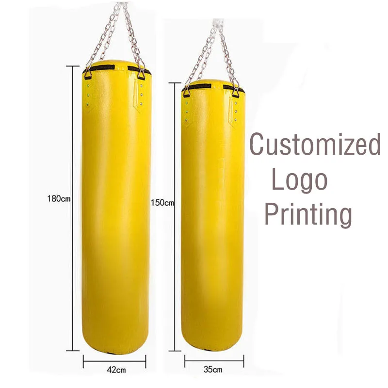 Durable PU Boxing Punching Bags, KickBoxing Heavy Sandbag for GYM Fitness, MMA Thai Boxing Training, Sanda Fitness,180cm / 150cm