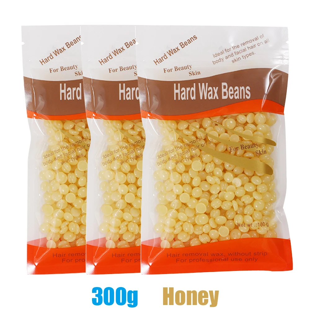 Wax Heater Hair Removal Wax Hard Wax Beans Hair Removal Tool 500g/400g/200g Hot Wax Hair Removal Depilatory Waxing Wax Beads for Heater Painless for Body Hairs Removal Beans