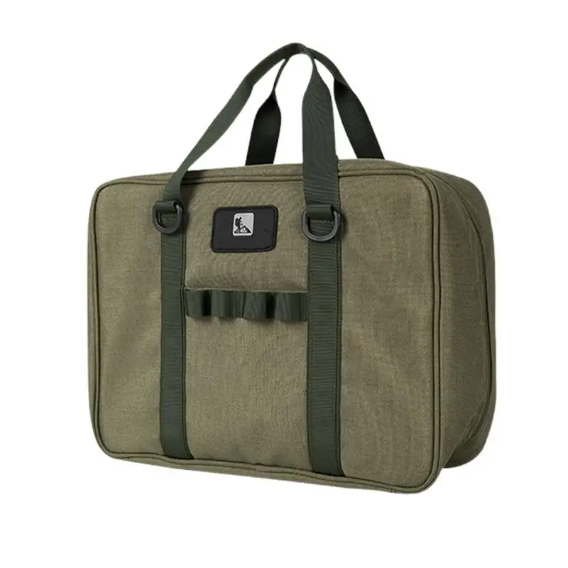 

Camping Utensil Bag Oxford Travel Bag Stove Pouch Cooking Utensils Large Capacity Cookware Pouch Bag With Two-way Zipper