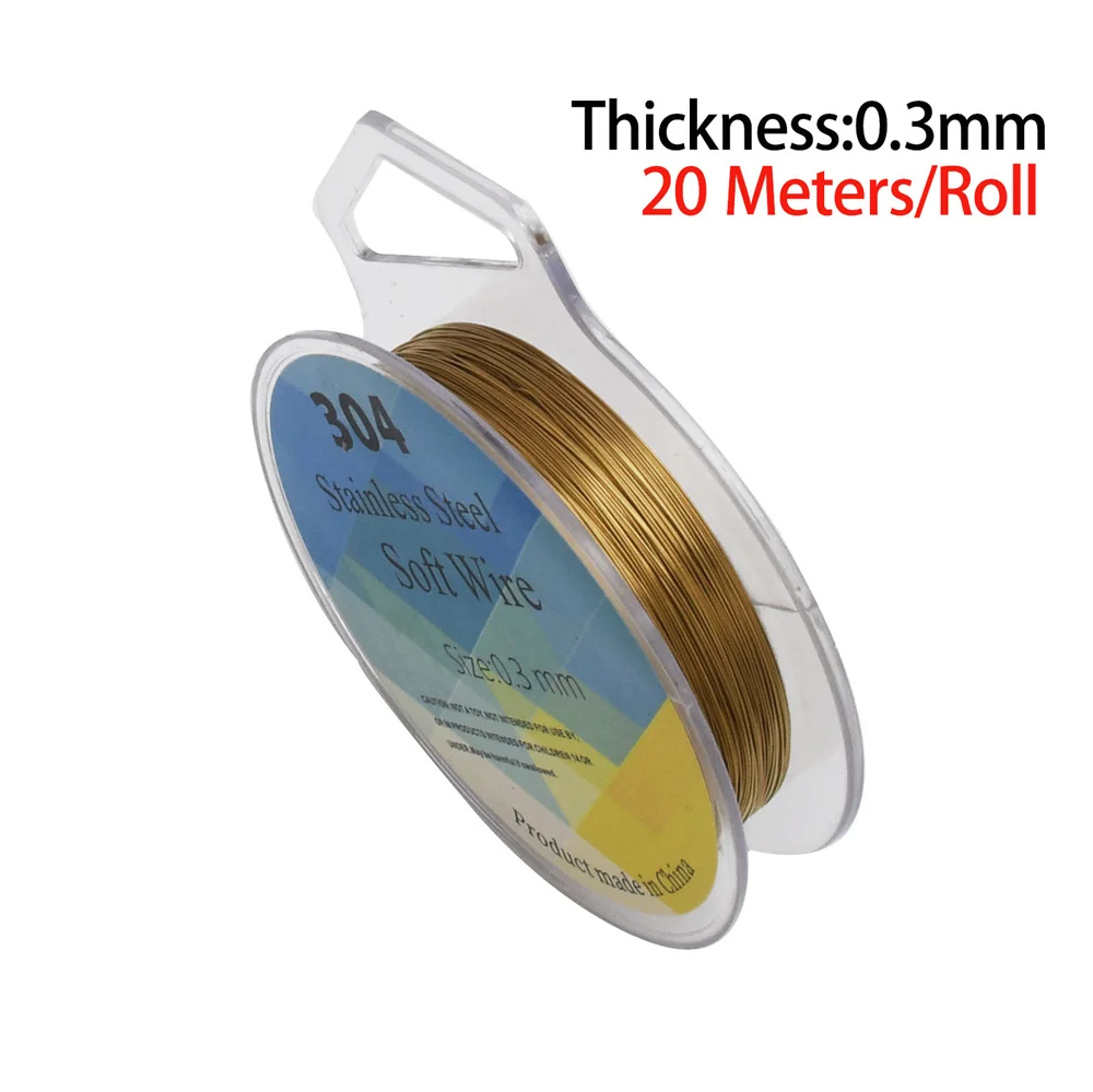 3-20Meters 304 Stainless Steel Wire PVD Coated Gold Wire 3