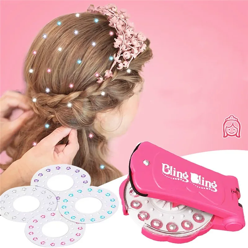 Hair Bedazzler Kit with Rhinestones Bling Bling Hair Gem Stamper Hair  Jewels Stamper Hair Styling Tool For Girl Gift - AliExpress