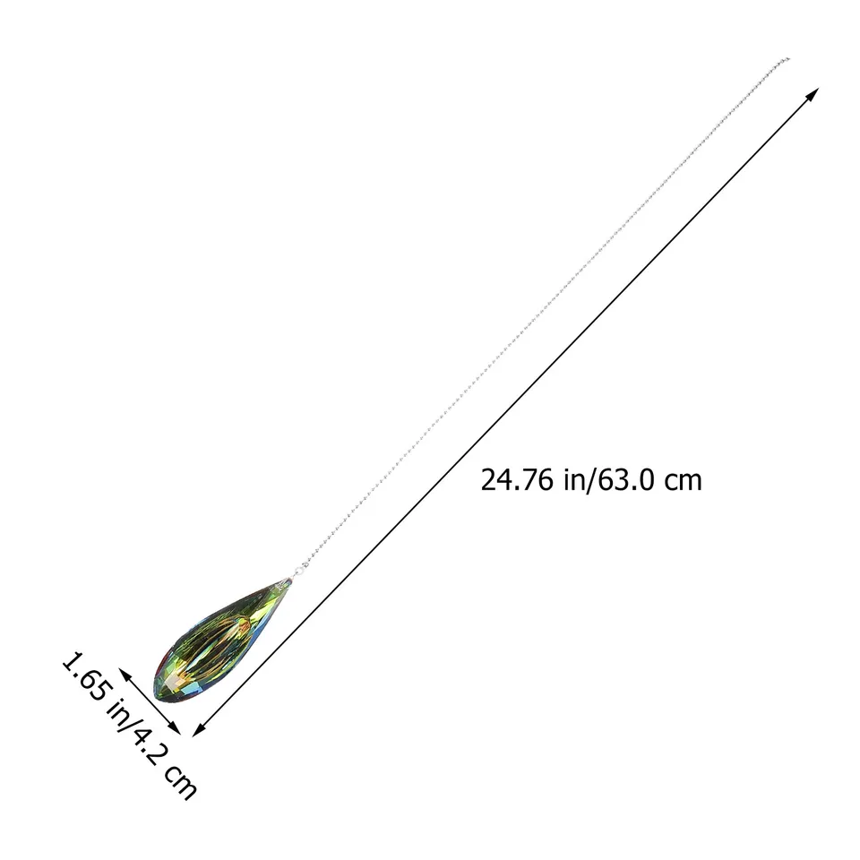 2 Catene Di Traino Per Ventilatore A Soffitto Con Ciondoli In Cristallo AB A Forma Di Fiore - 59 Cm - Decorazione Casa