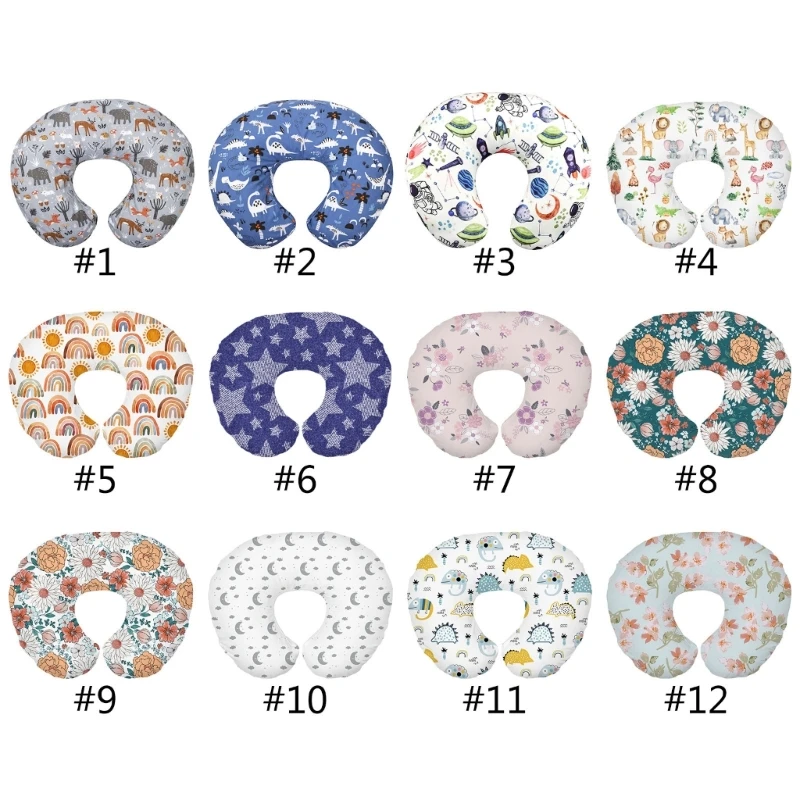 Washable Nursing Pillowcase Removable Nursing Pillow Cover Ushape Print Nursing Pillow Case Breastfeeding Pillow Sleeve 2