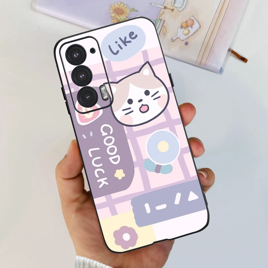 Fashionable Painted Silicone Phone Case for Motorola Moto Edge 20 Series