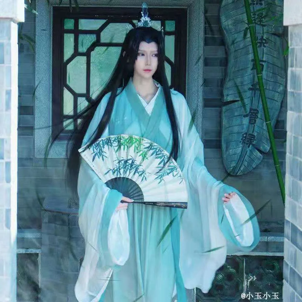 

Large Sleeves Gradient Shimmering Princess Hanfu Women Plus Size Sparkles Star 요정 드레스
