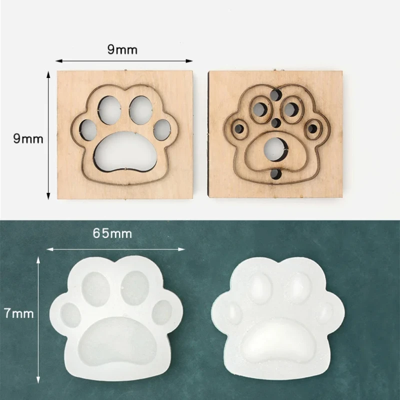 Dog Paw Cutting Die Modeling Mold Vegetable Leather Punch Blade Rule Cutting Mold Wood Die Cutter Leather Paper Crafts Tools