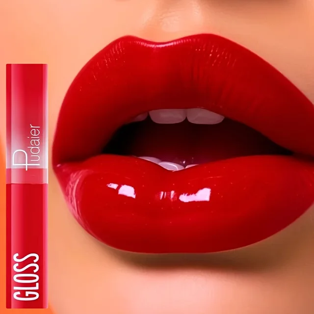 Glass Shine Lip Glaze, Mirror Finish Lipstick, Waterproof, Long Lasting, Non-Transfer, Plumping, Nude Shades