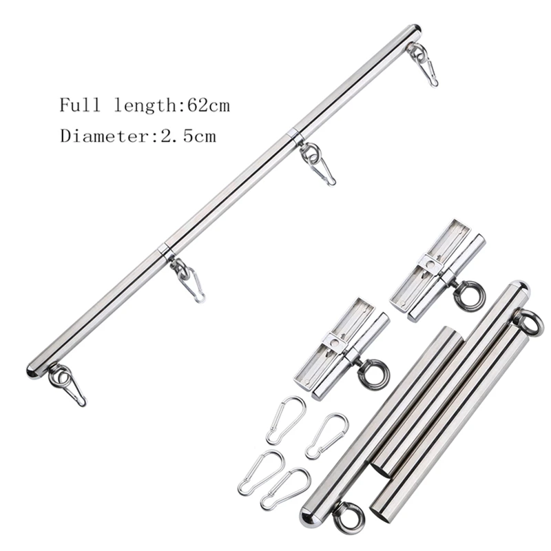 Bdsm Bondage Set Stainless Steel Spreader Bar And Restraints_voghion.com
