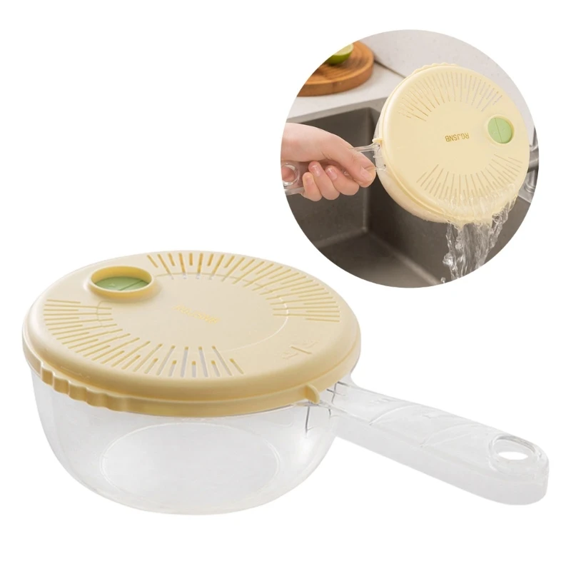 Multifunctional 2 In 1 Plastic Fruit Washing Bowl with Strainer and Integrated Drain Tray for Efficient Kitchen Use 87HA