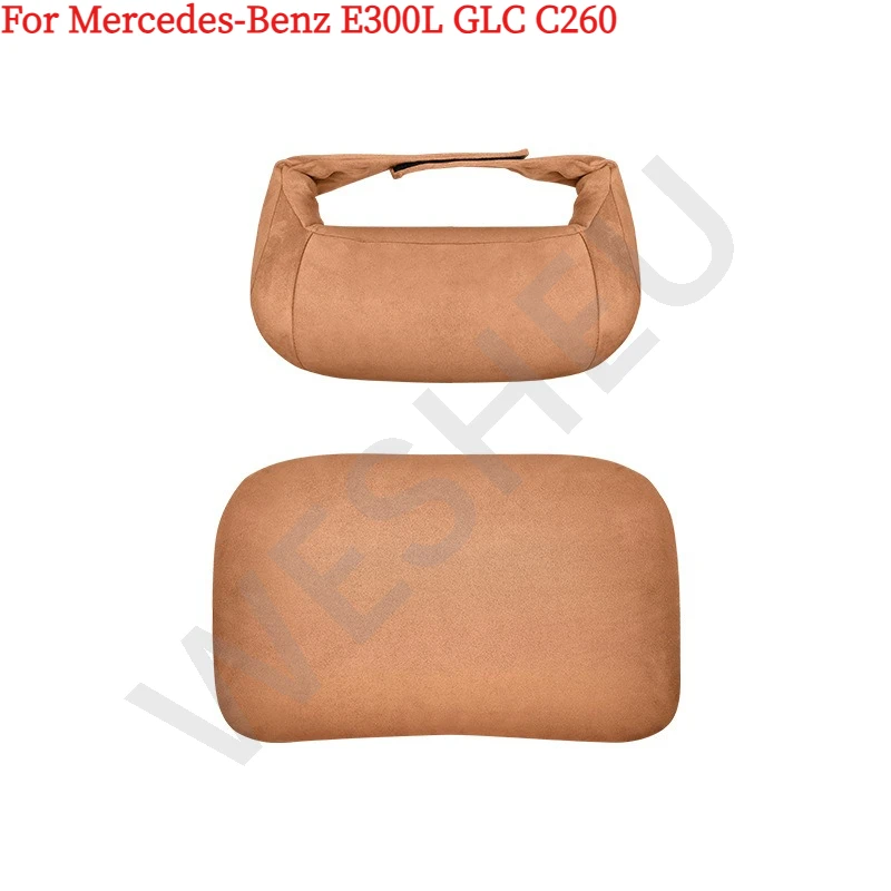 메르세데스-벤츠 E300L GLC C260용 자동차 요추 지지 베개, 시트 목 헤드레스트 등받이 쿠션, 허리 보호대, 운전 편안함 패드