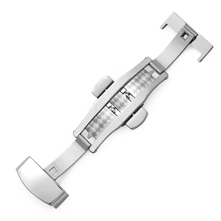 Sleek Stainless Steel Butterfly Deployment Buckle