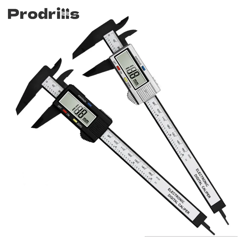 

6 Inch 150mm Caliper Digital Electronic Digital Pachometer Carbon Fiber Vernier Gauge Micrometer Measuring Tool