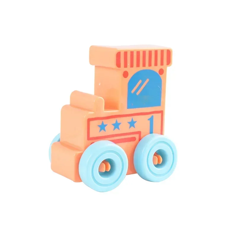 Colorful Toddler Digital Little Train Toys Children's Puzzle Block Assembly Interactive Toy 1-3y
