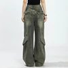 Men Vintage Baggy Jeans Patchwork Designer Retro Blue Loose Straight Denim Pants Harajuku Streetwear Jeans Trousers 5
